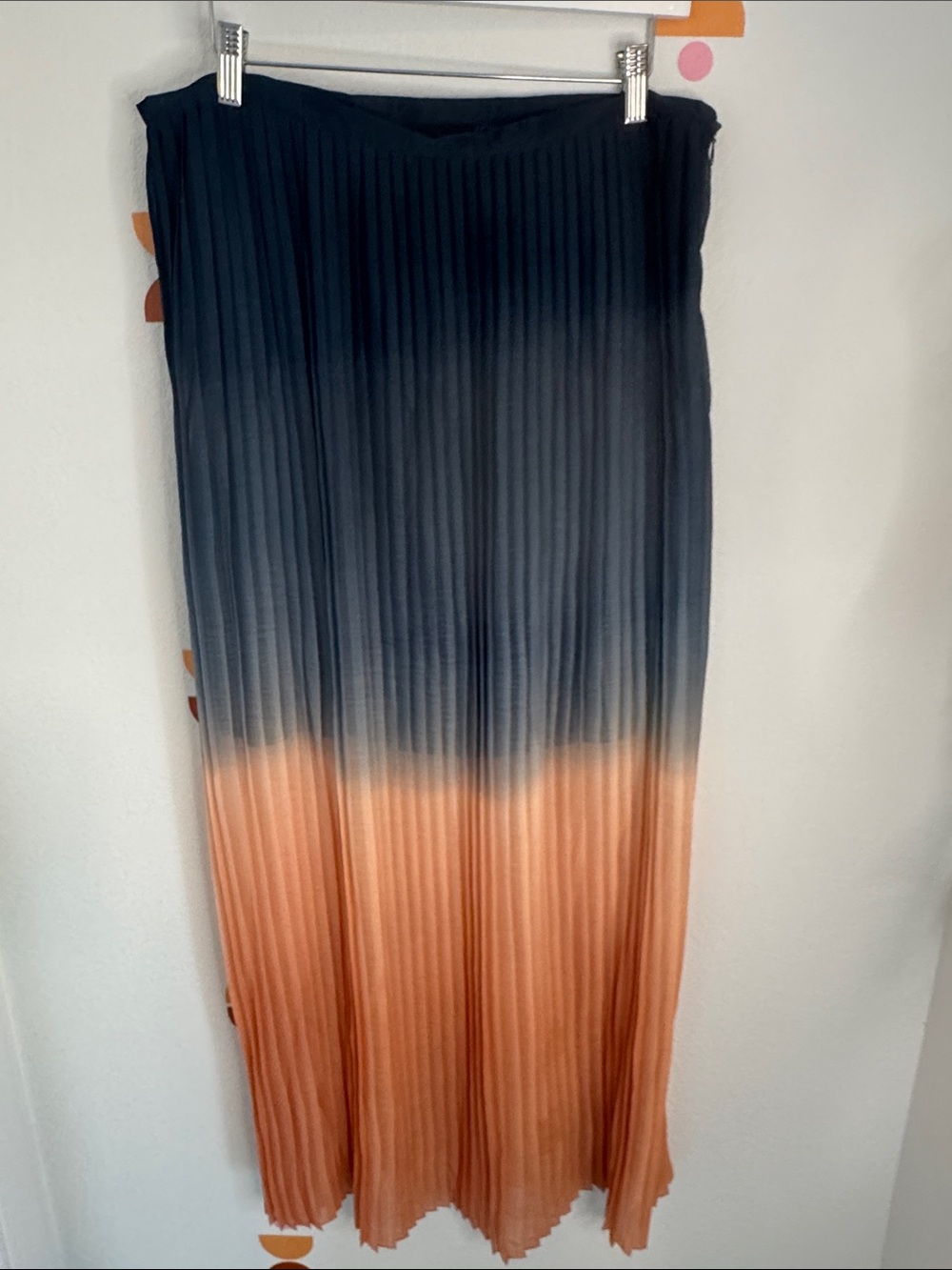 Cynthia Rowley Ombre Pleated Skirt